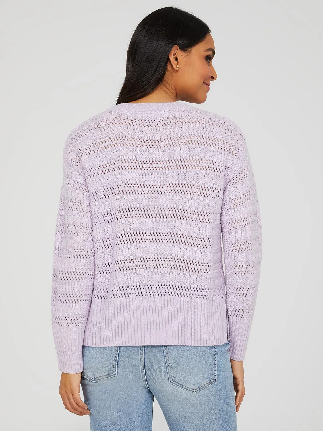 Crew Neck Drop Shoulder Sweater