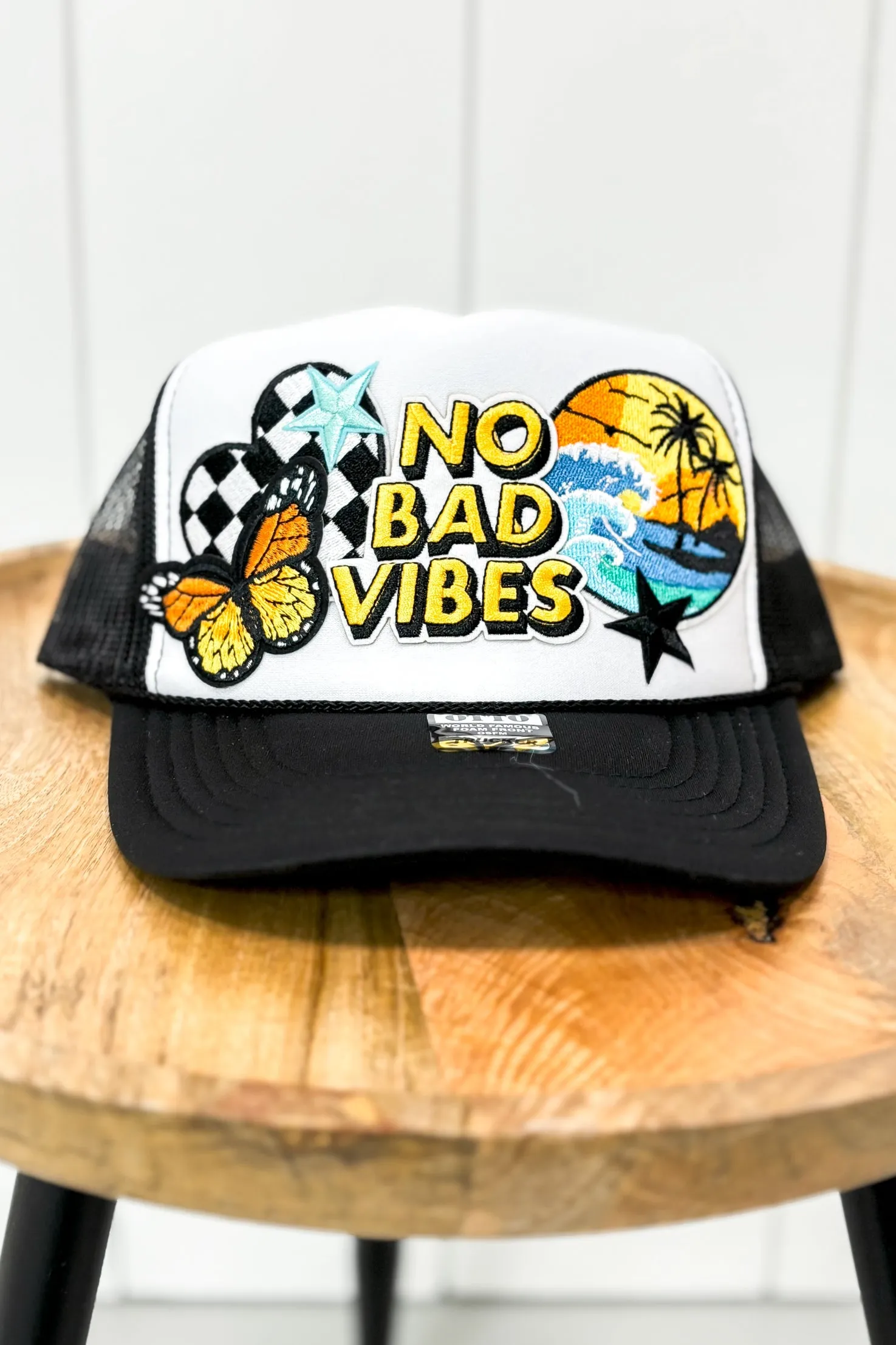 Custom Trucker Hat - No Bad Vibes