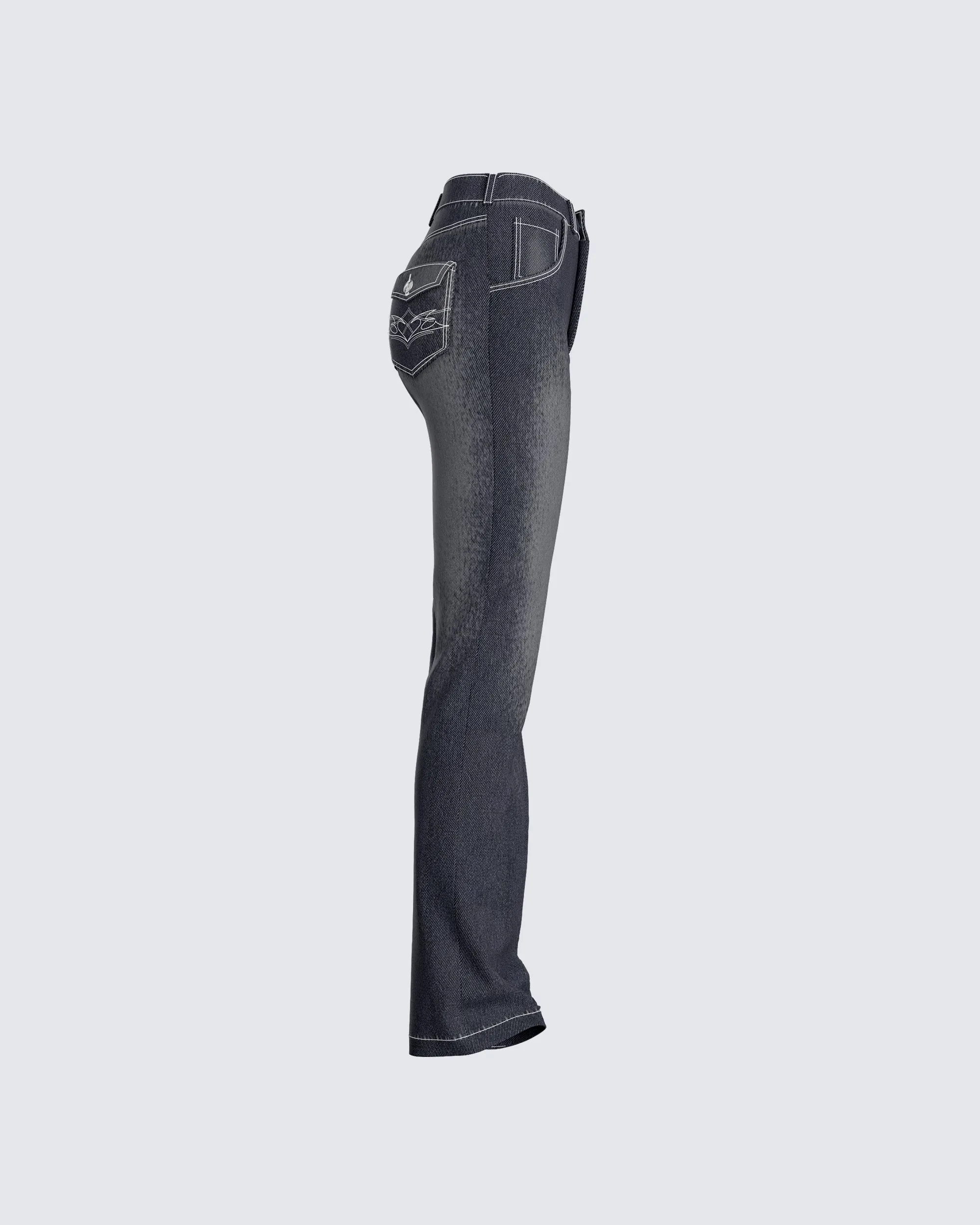 Dara Black Denim Bootcut Jean