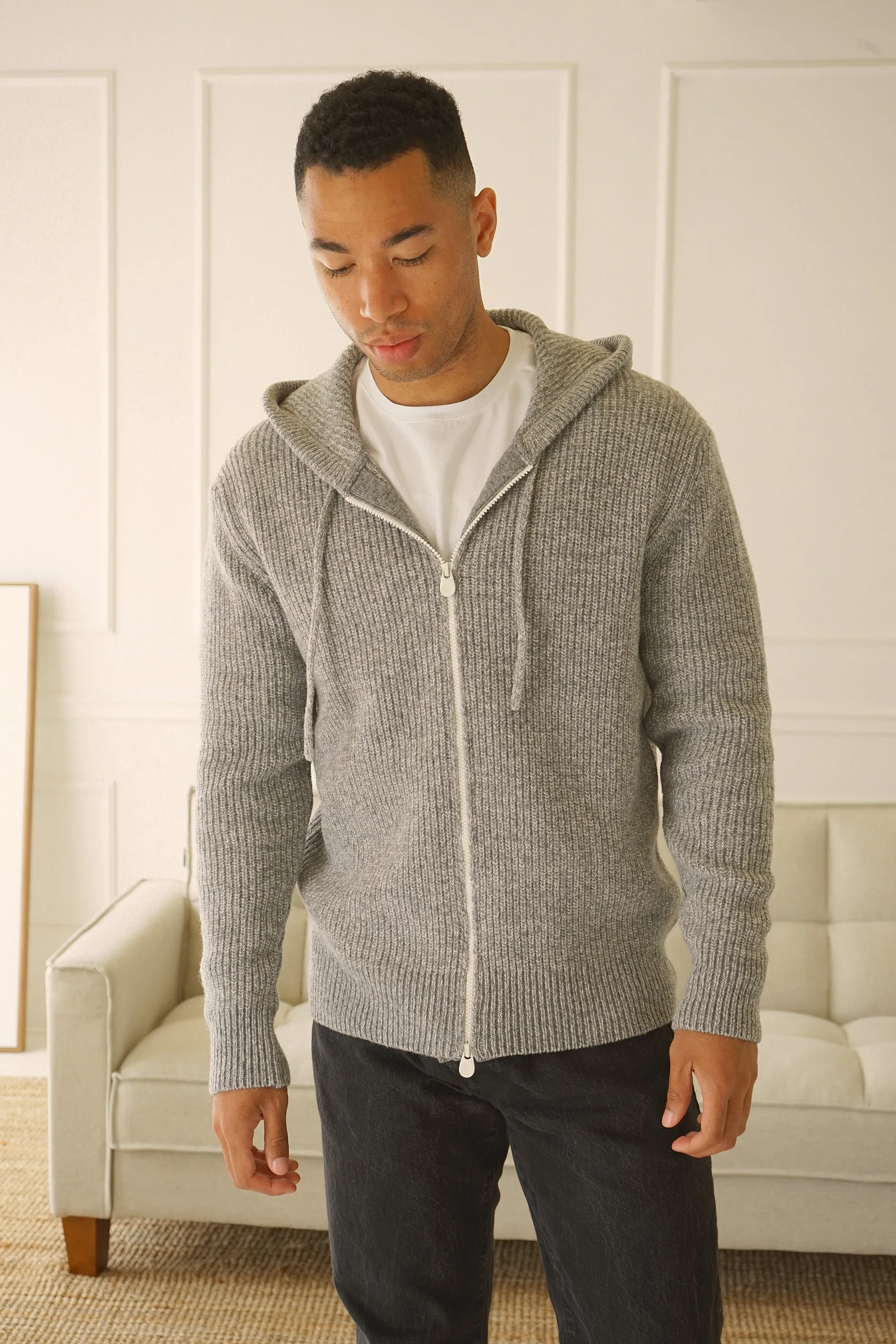 Digsley Light Grey Zip Up Hoodie