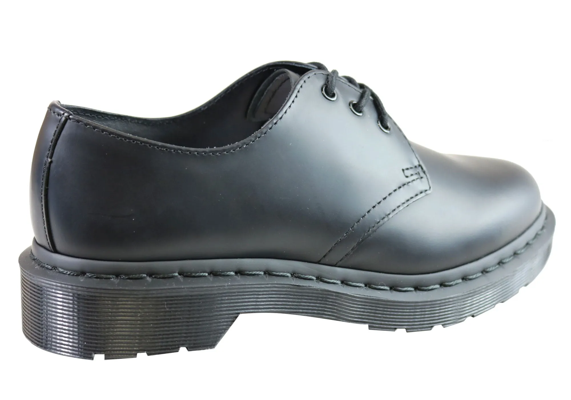 Dr Martens 1461 Mono Black Smooth Lace Up Comfortable Unisex Shoes