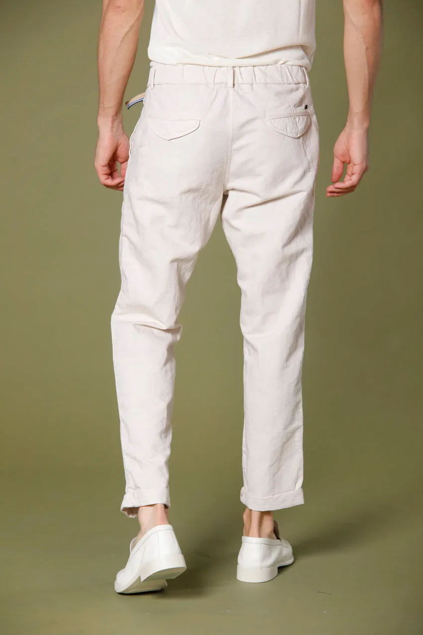 Eisenhower Buckle Brocken men's chino pants  in canapa cotton regular