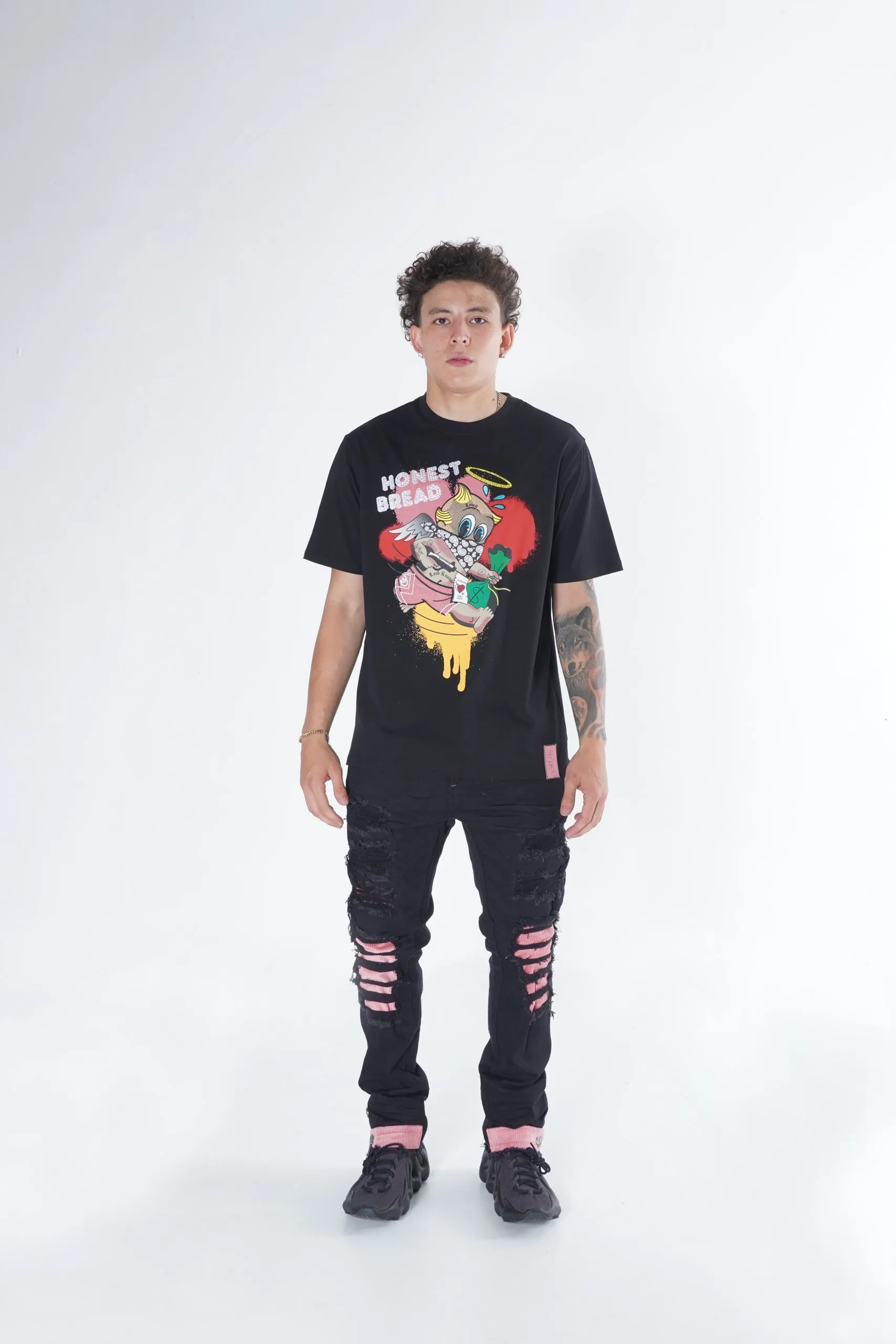 F144 Frost Honest Bread Tee - Black