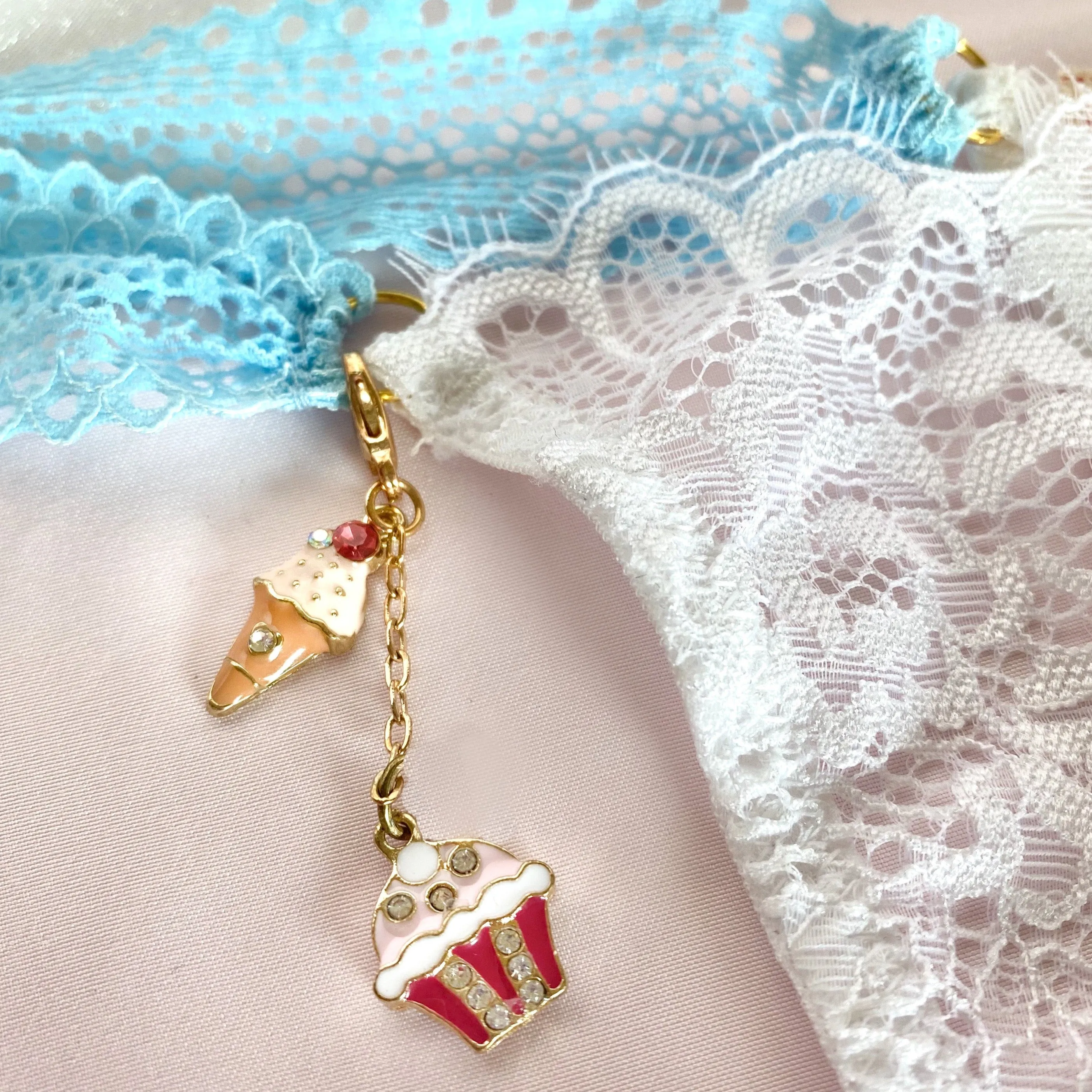 Fancy Ice Cream Cone Charm