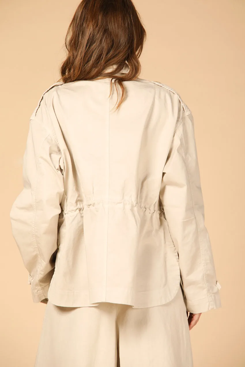 Florance woman's field jacket in twill with embroidery on the pocket