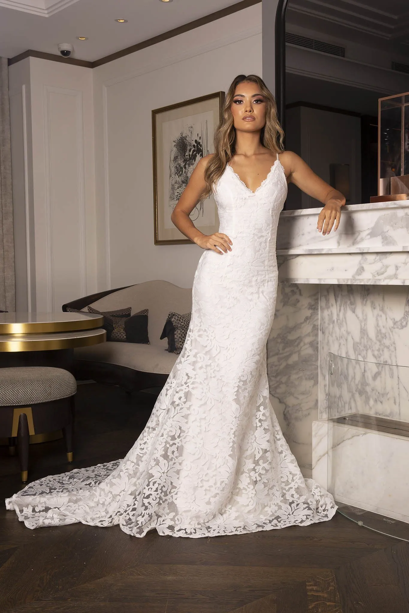 Florentina Lace Gown - White