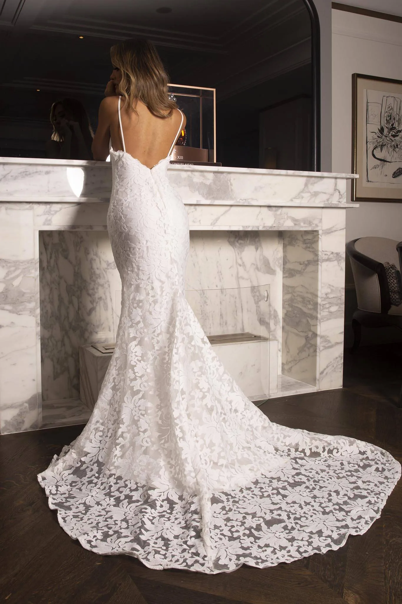 Florentina Lace Gown - White