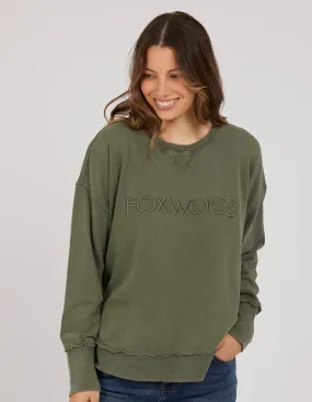 Foxwood Simplified Sweatshirt - Khaki washed