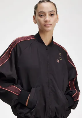 Fred Perry x Amy Winehouse - Printed Lining Bomber Black - Jacket