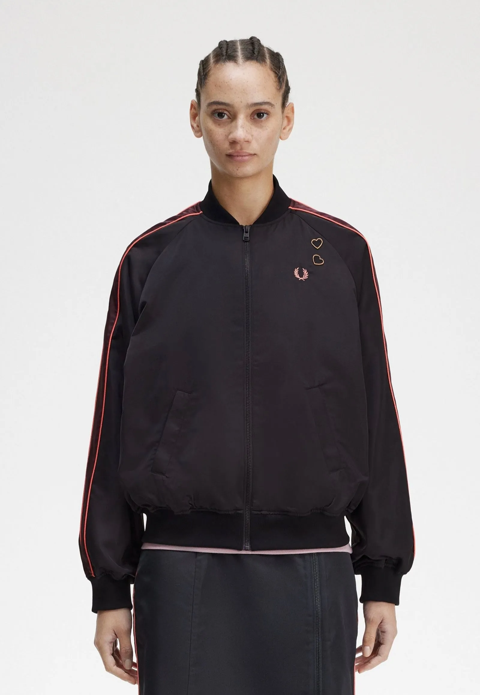 Fred Perry x Amy Winehouse - Printed Lining Bomber Black - Jacket