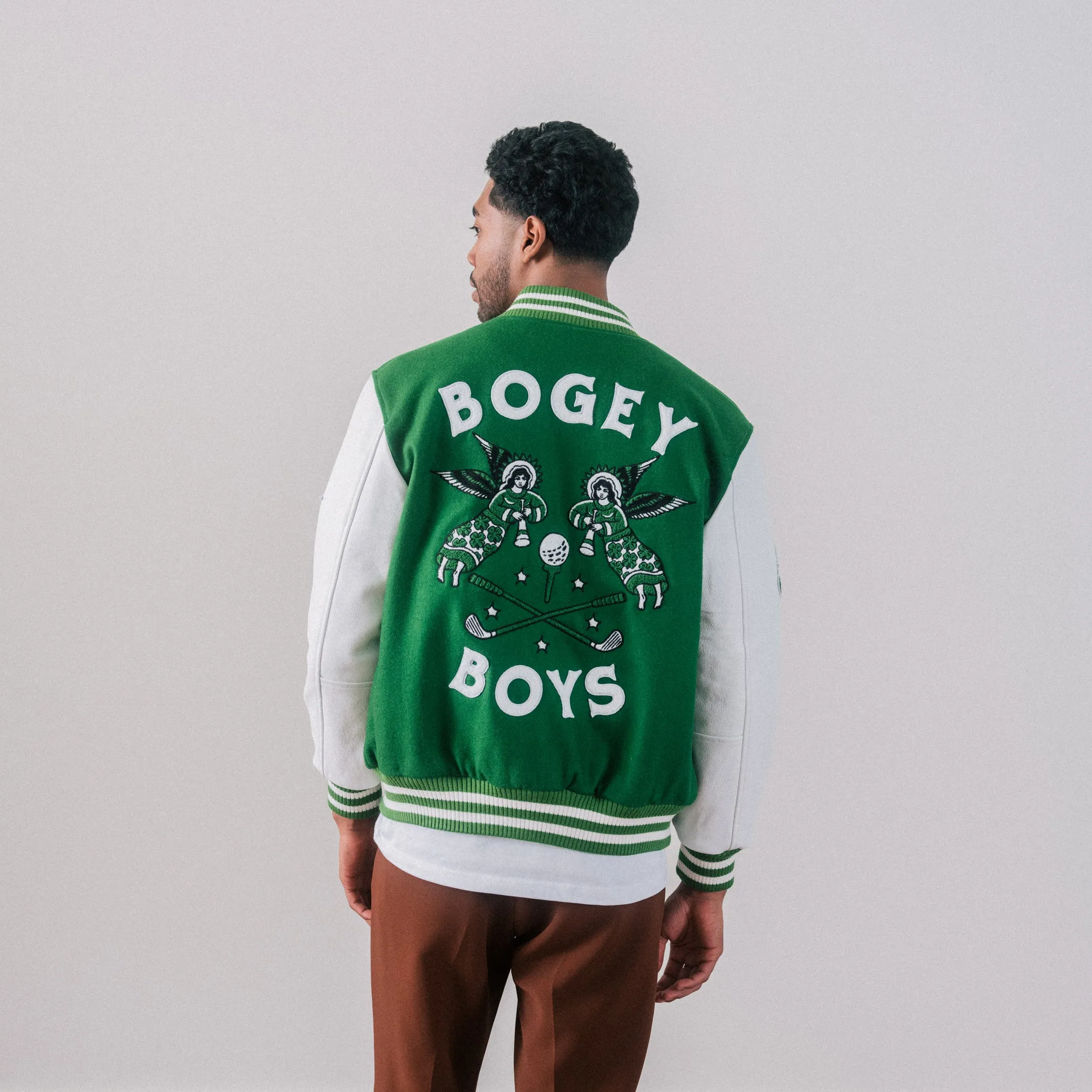 Friends & Family Letterman Jacket - Lucky Green