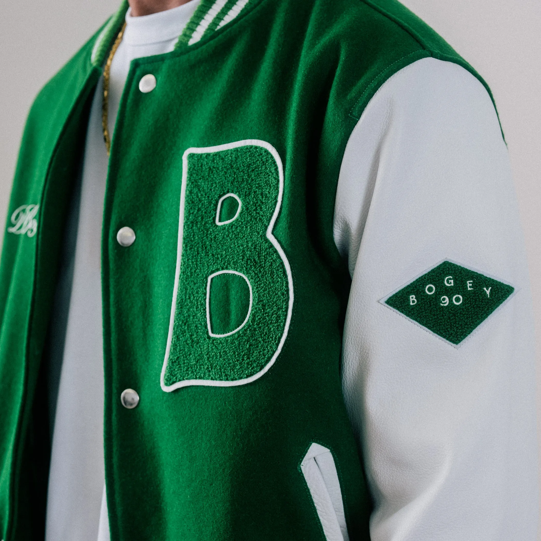 Friends & Family Letterman Jacket - Lucky Green