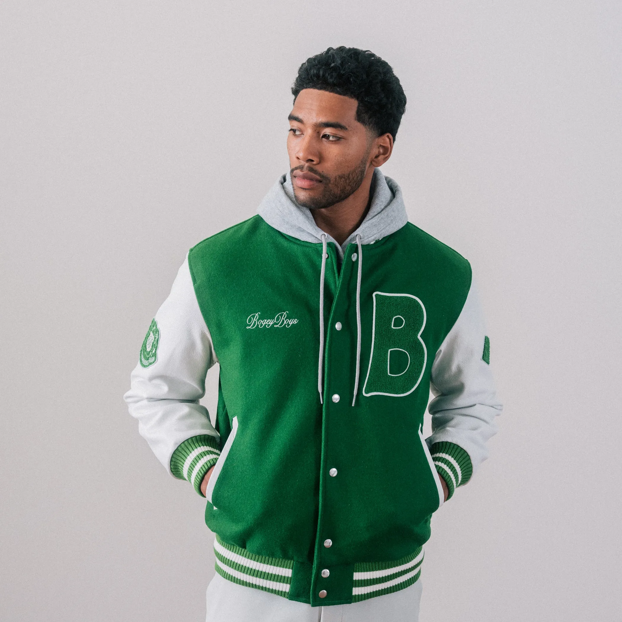 Friends & Family Letterman Jacket - Lucky Green