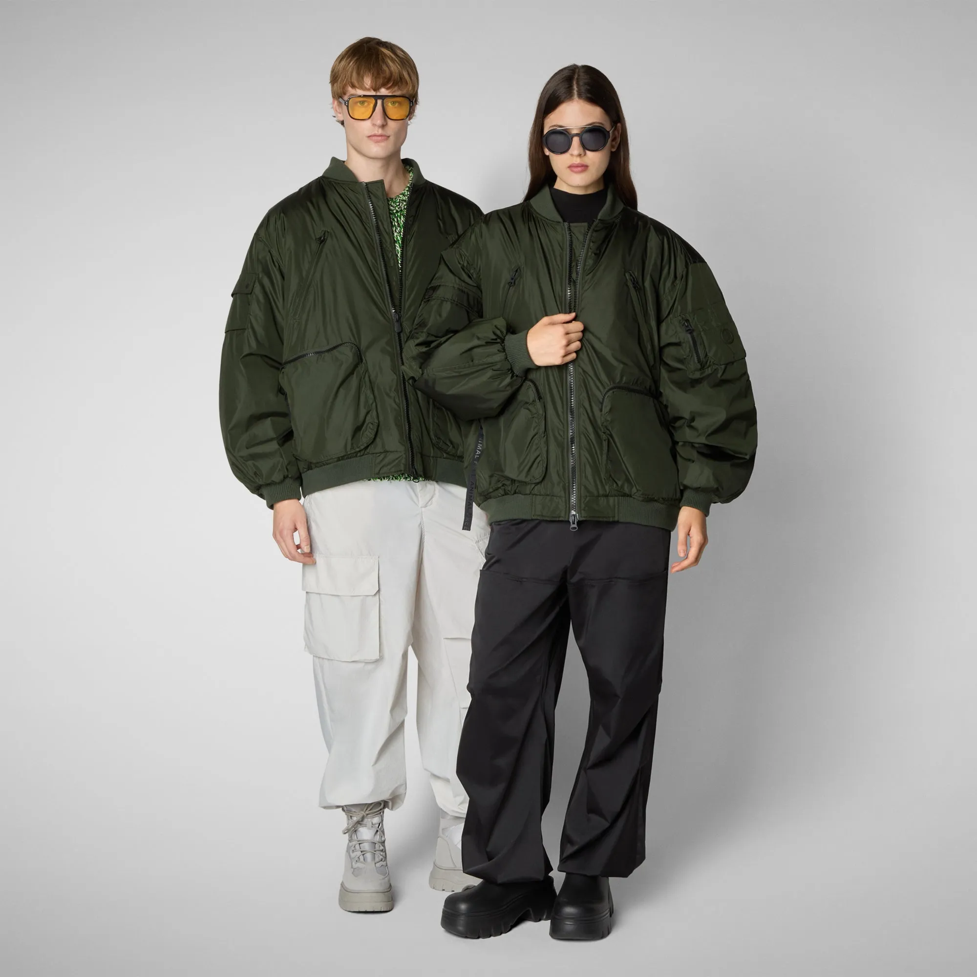 Giacca bomber unisex Usher in verde bosco