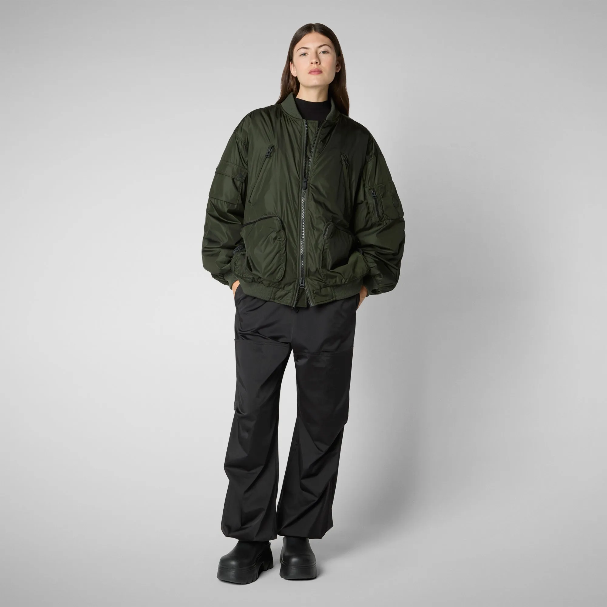 Giacca bomber unisex Usher in verde bosco