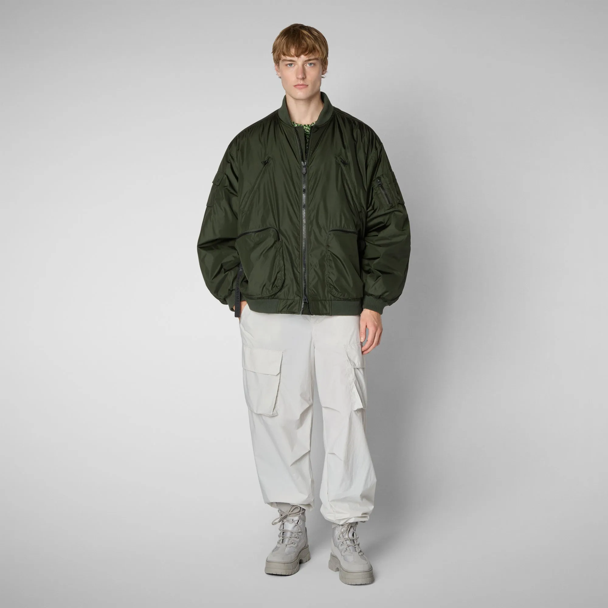 Giacca bomber unisex Usher in verde bosco