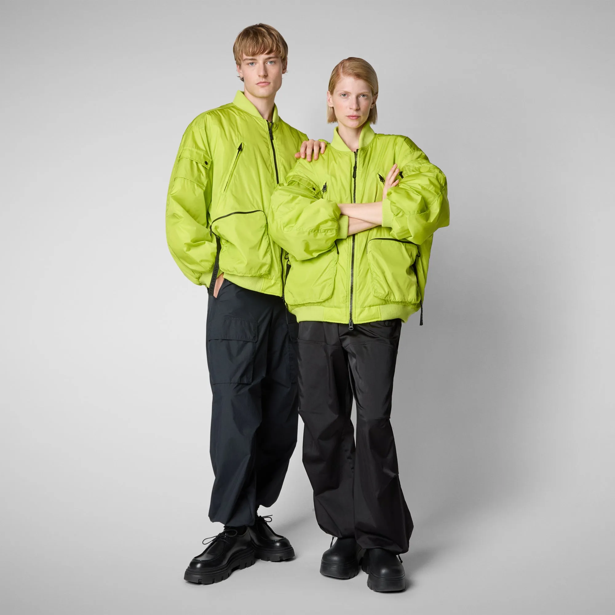 Giacca bomber unisex Usher in verde lime