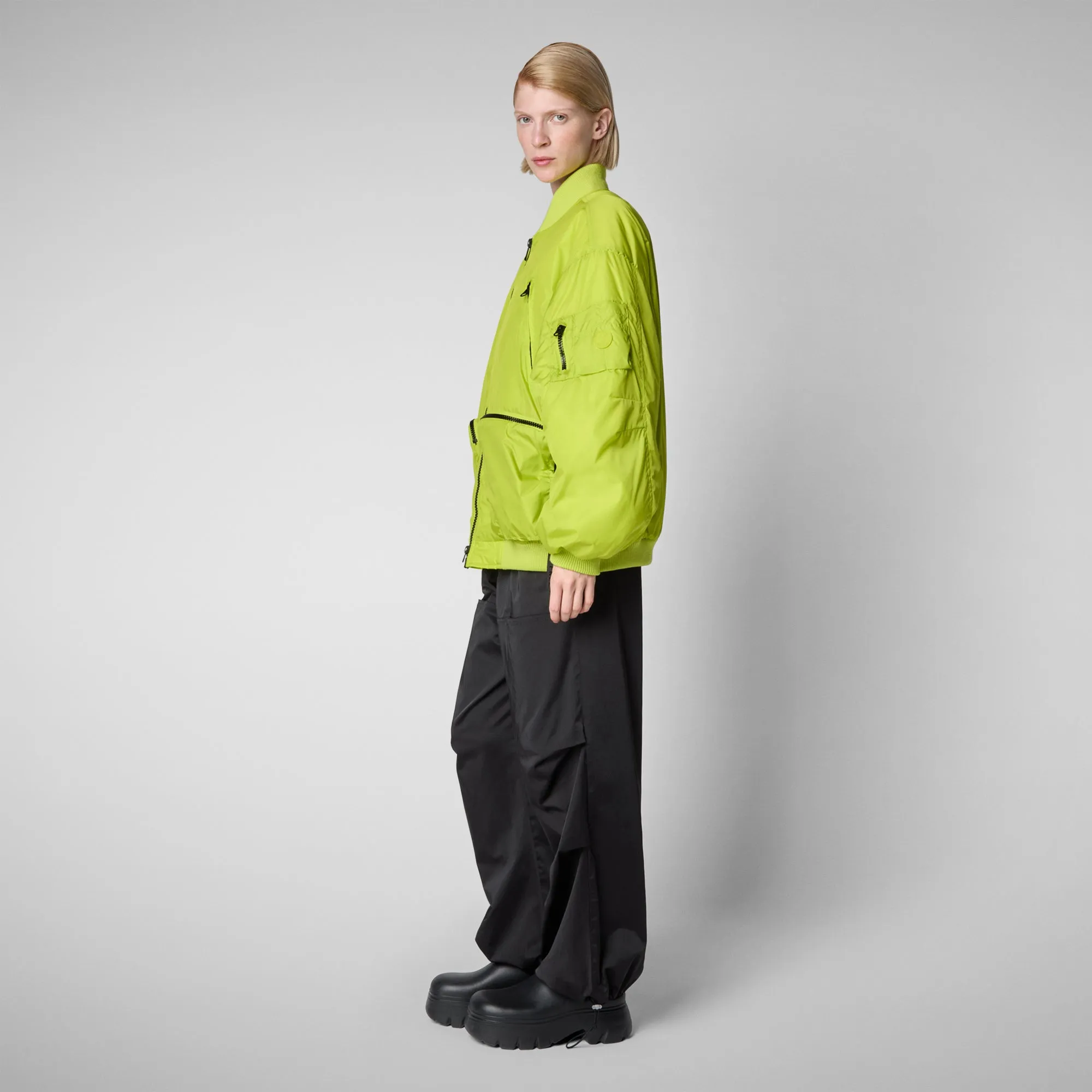 Giacca bomber unisex Usher in verde lime