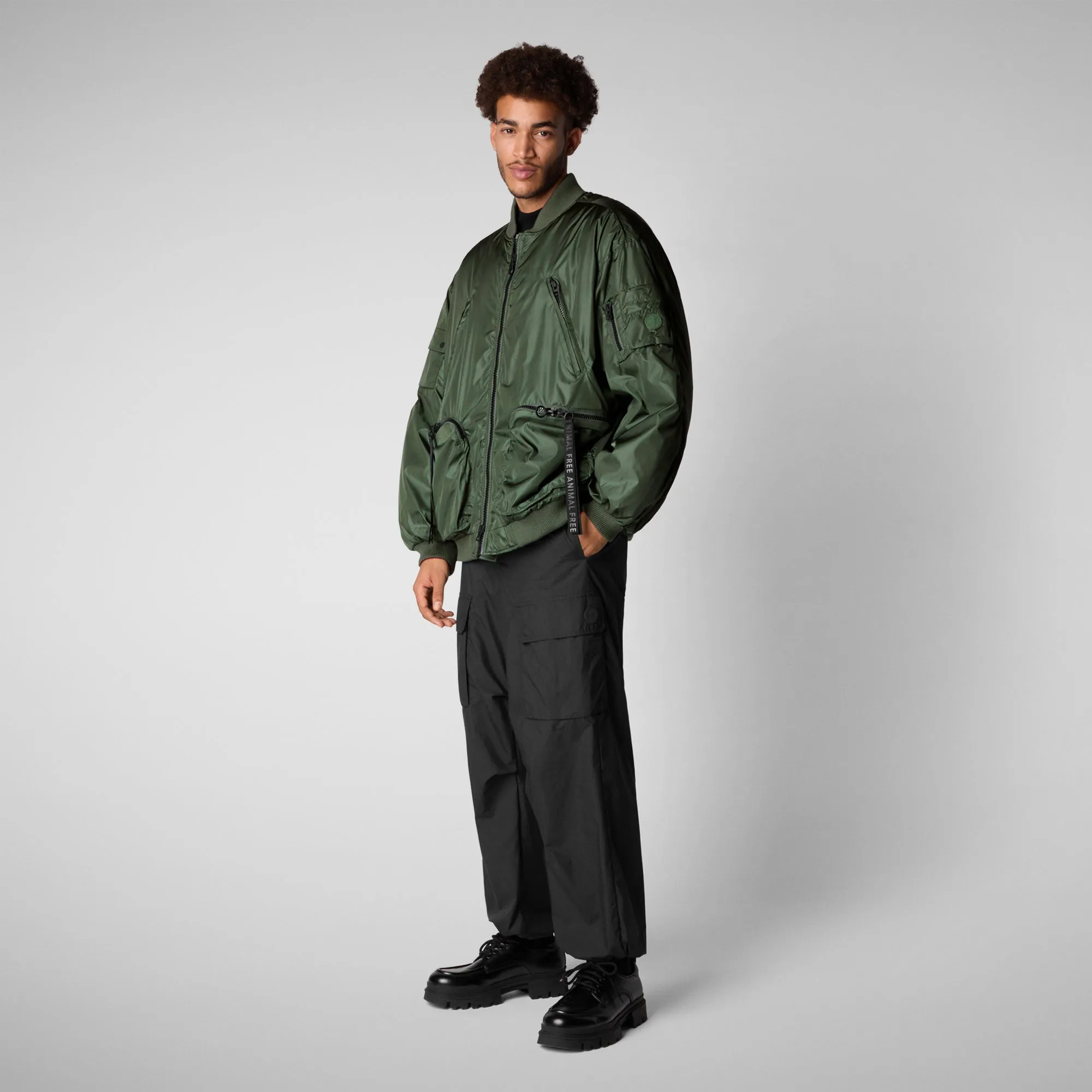 Giacca bomber unisex Usher verde timo