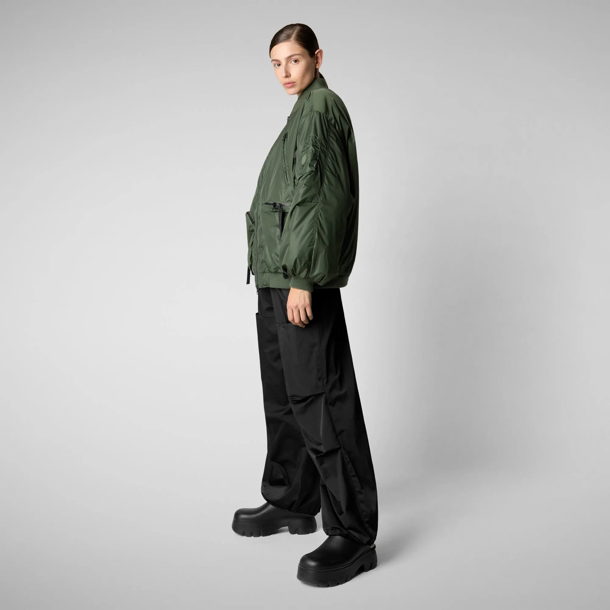 Giacca bomber unisex Usher verde timo