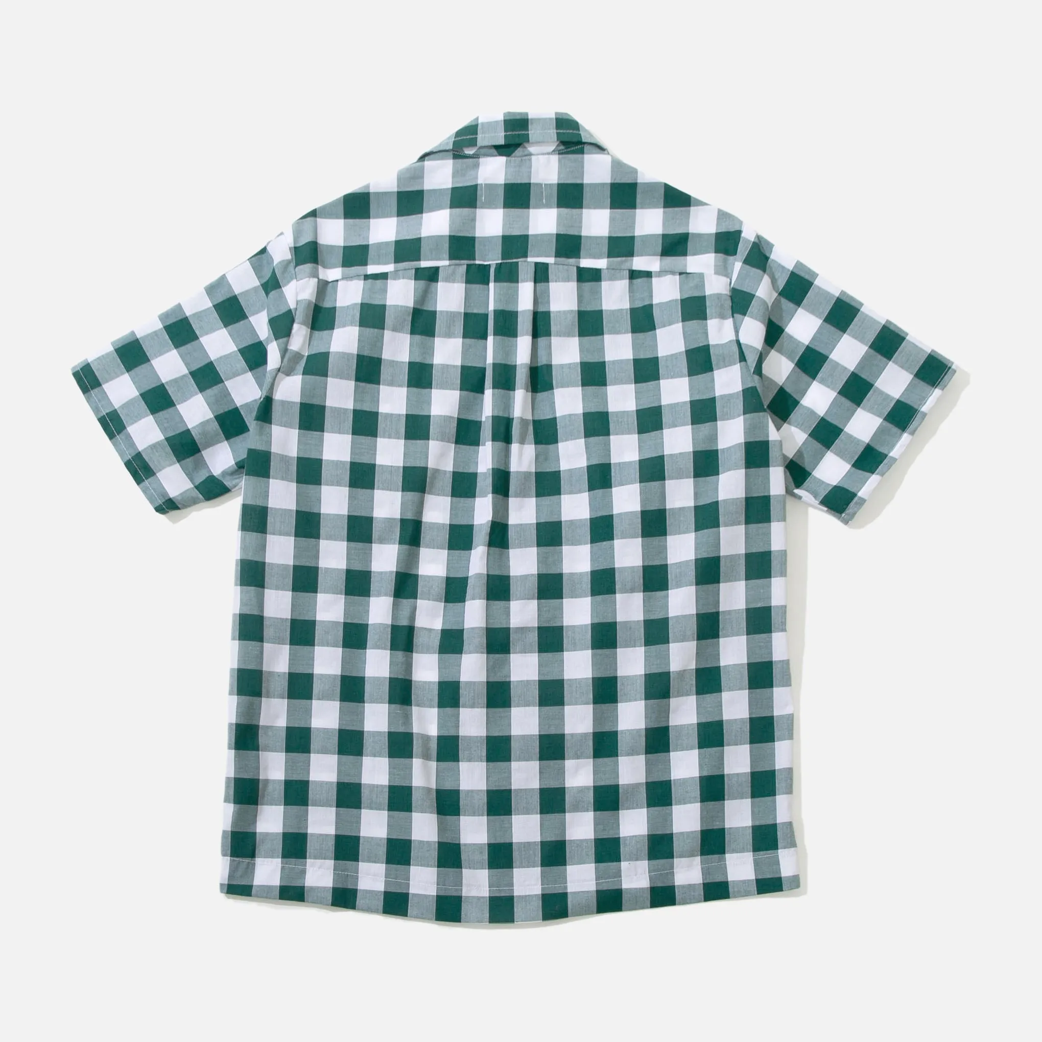 Gingham Cargo Shirt - Green