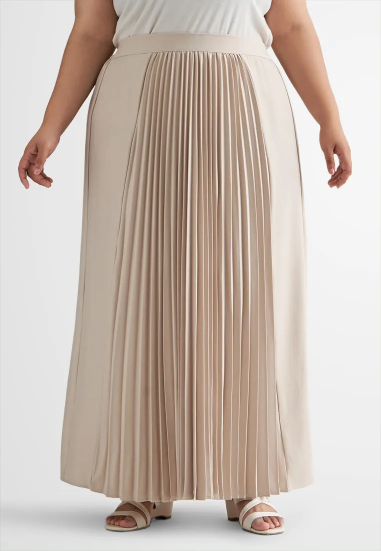 Ginny Front Pleated Flared Skirt