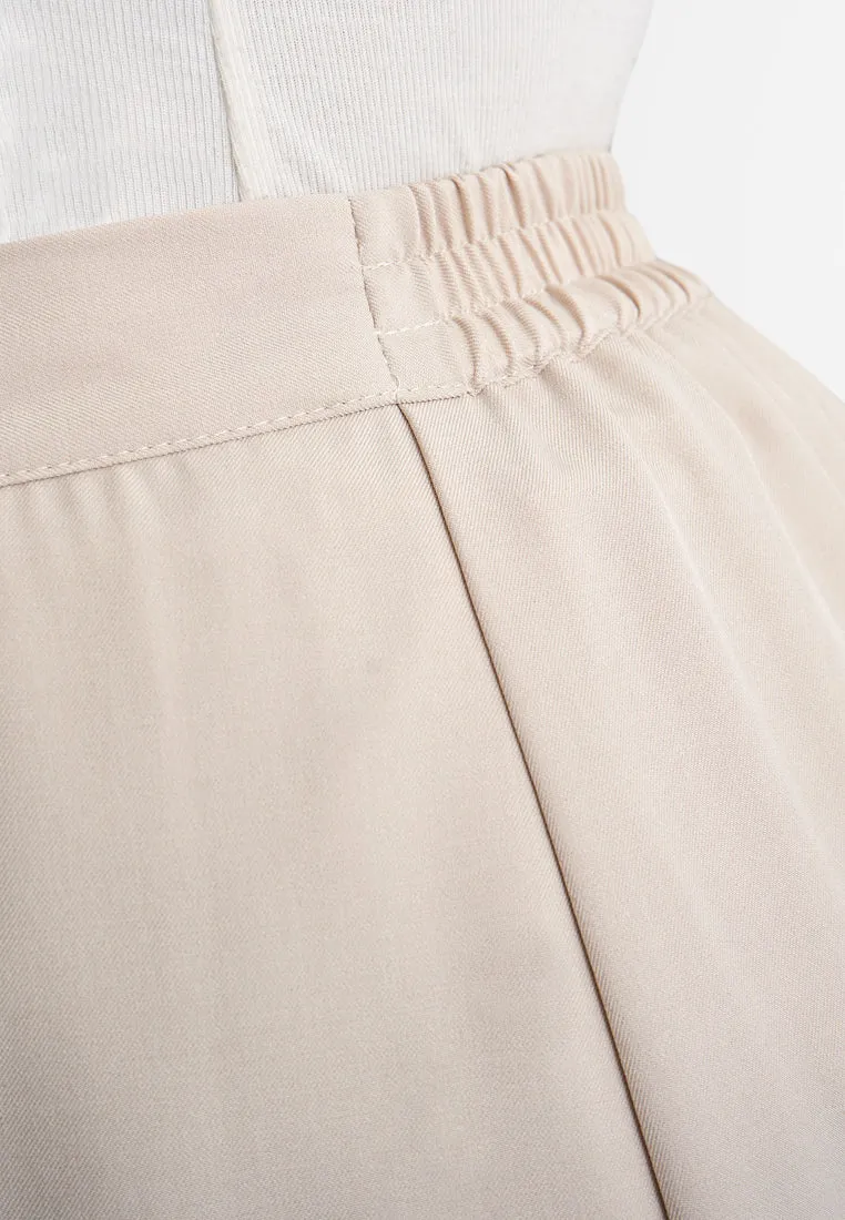 Ginny Front Pleated Flared Skirt