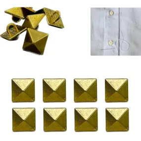 Gold Tone Pyramid-Shaped Shank Metal Buttons