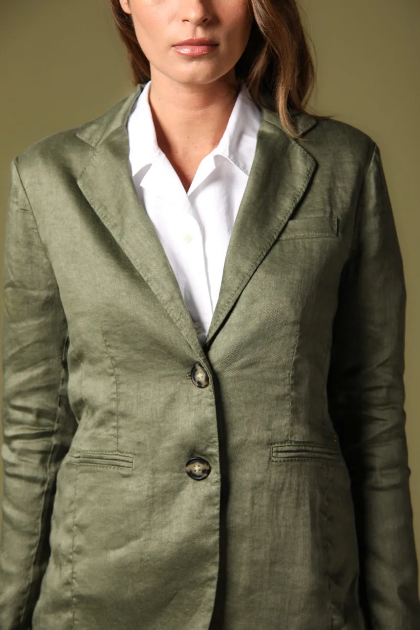 Helena woman's blazer in linen and viscose