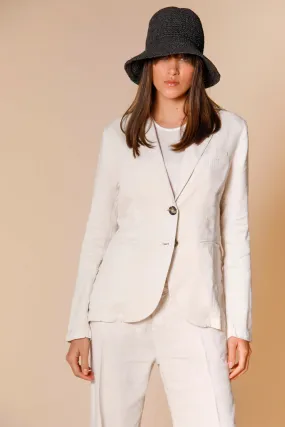 Helena woman's blazer in linen and viscose