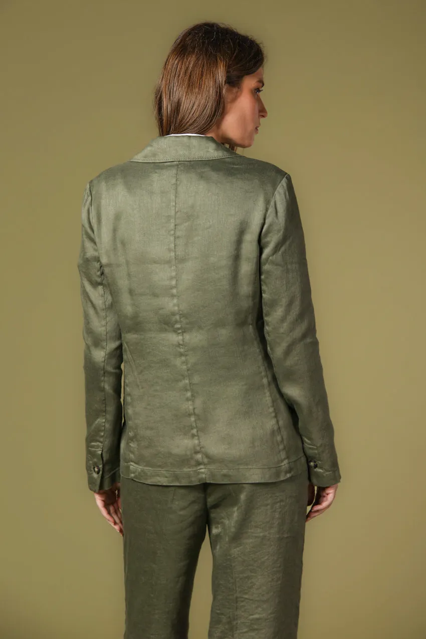 Helena woman's blazer in linen and viscose