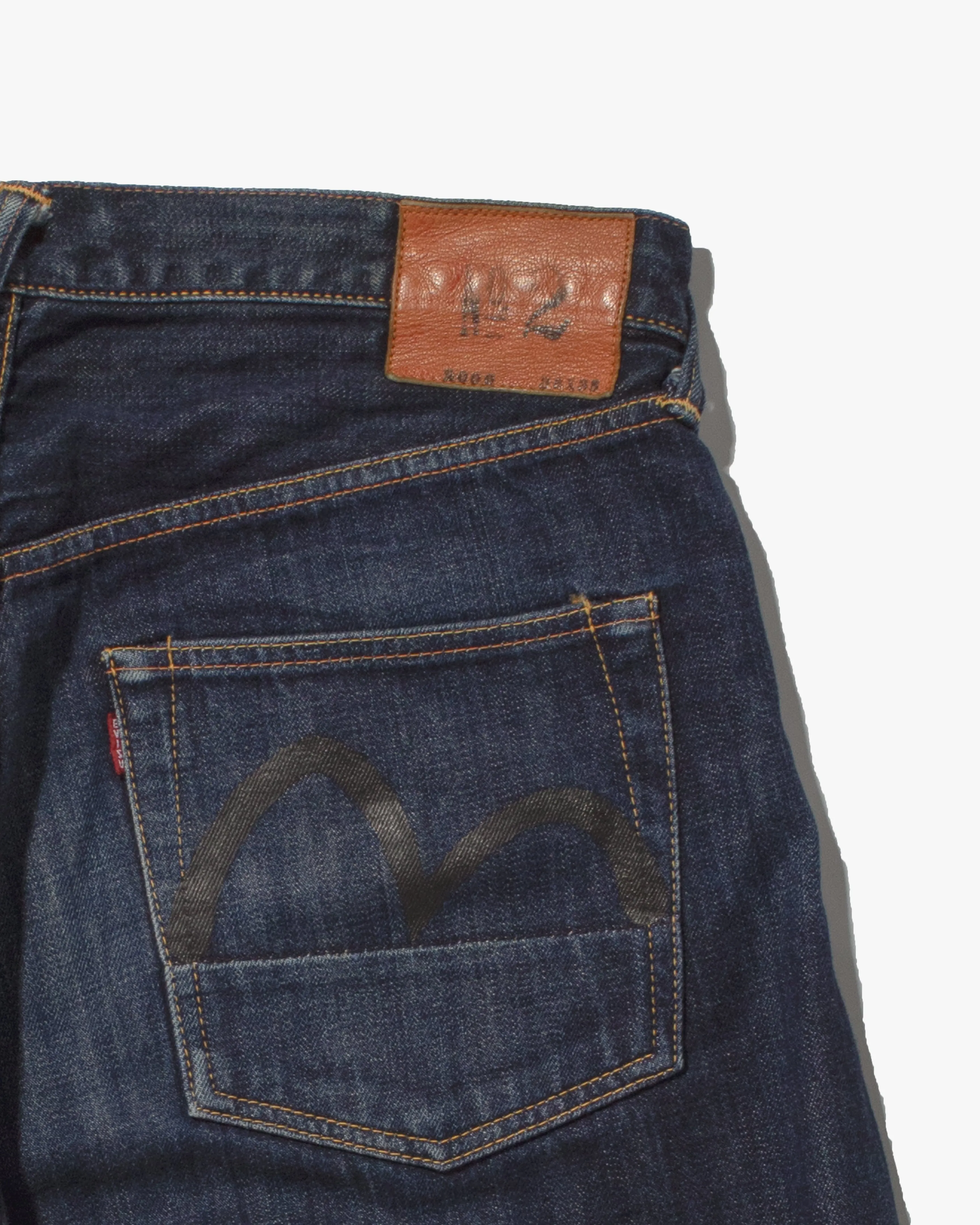 Japanese Repro Selvedge Denim Jeans, Evisu Brand - 36 x 35