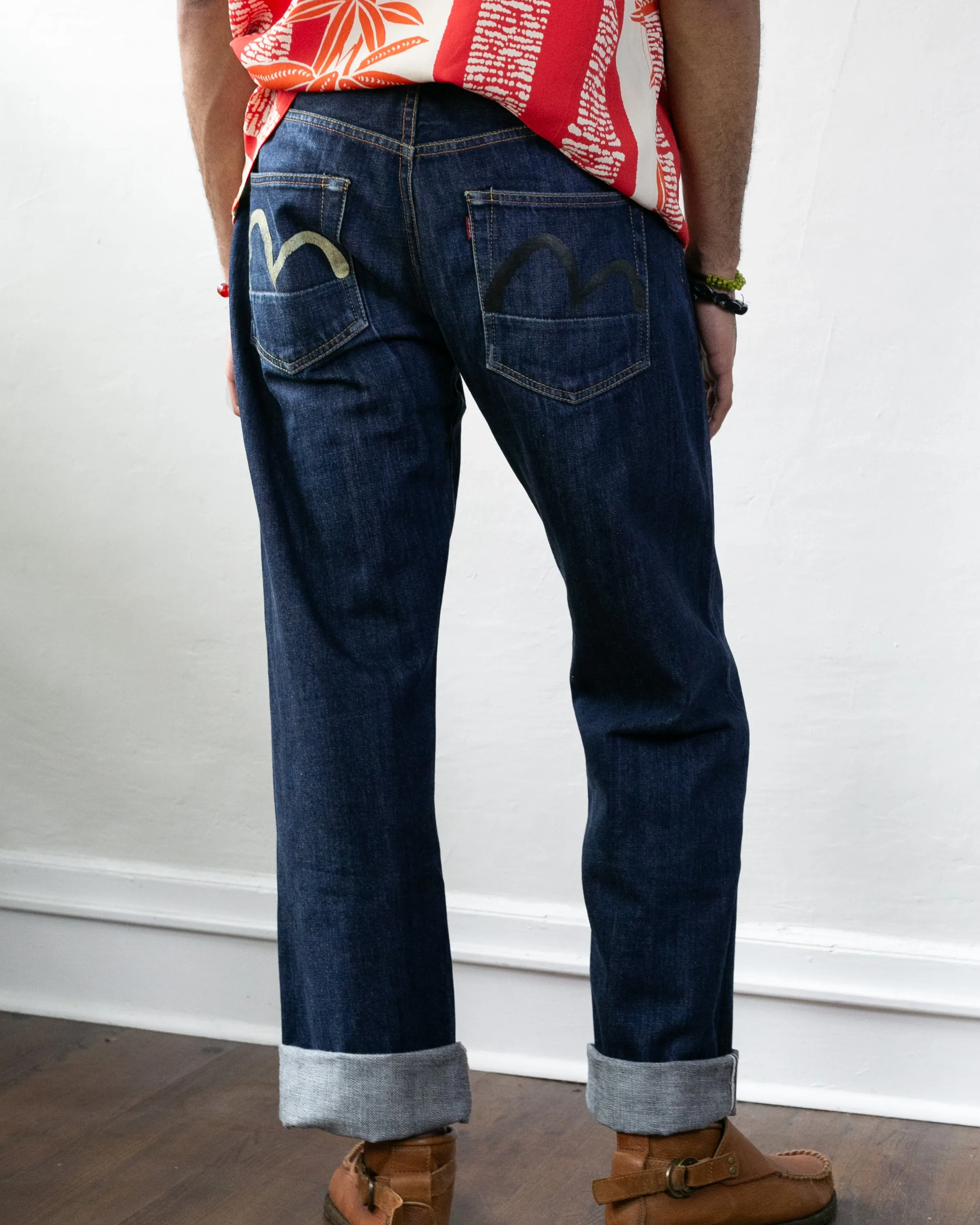 Japanese Repro Selvedge Denim Jeans, Evisu Brand - 36 x 35