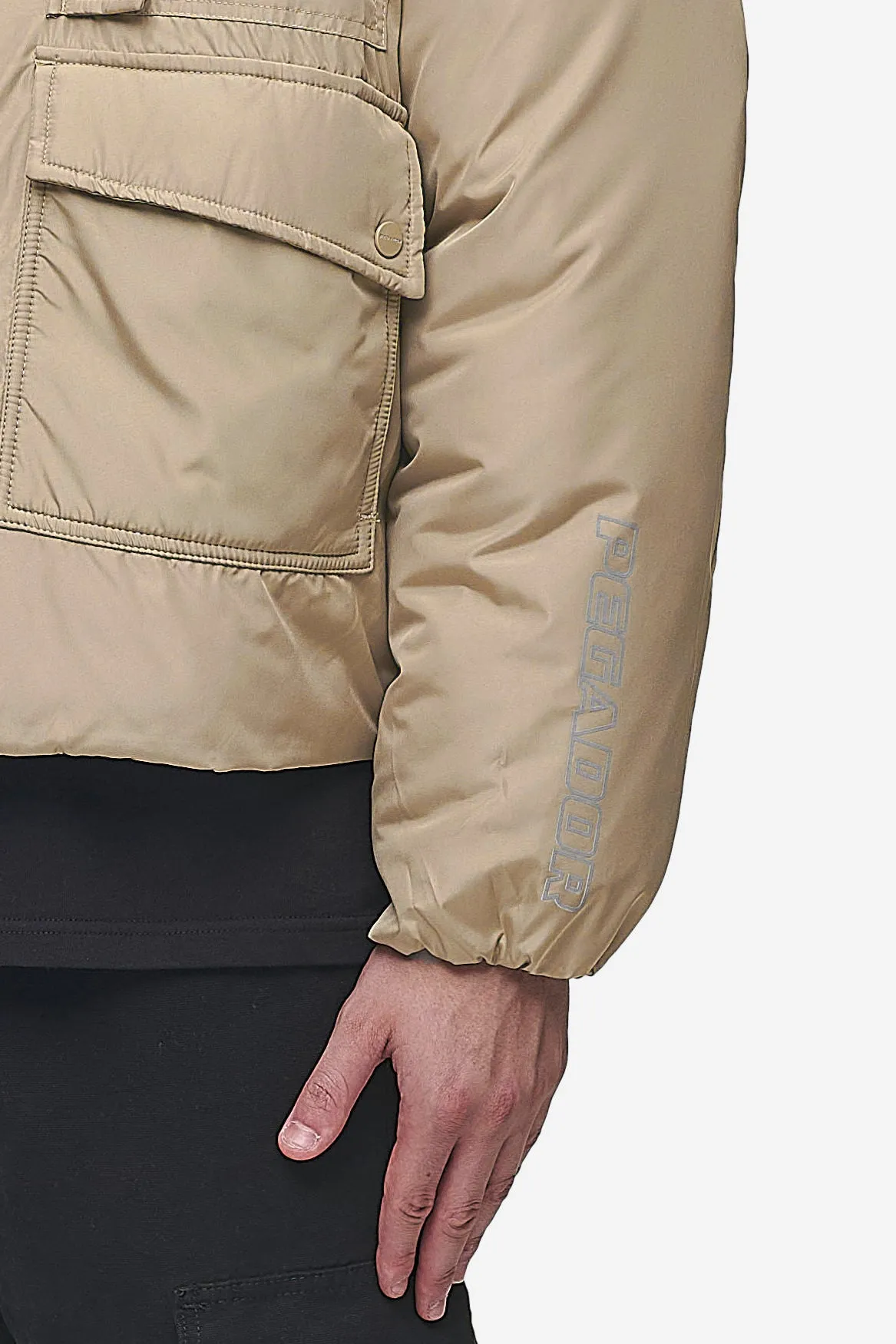 Jean Utility Puffer Jacket Sand