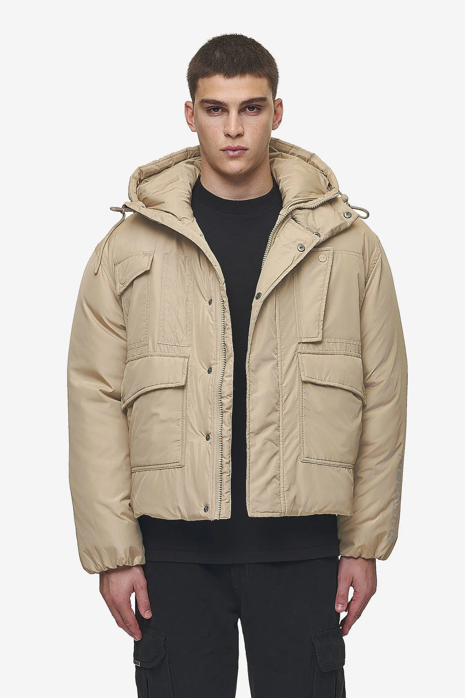 Jean Utility Puffer Jacket Sand