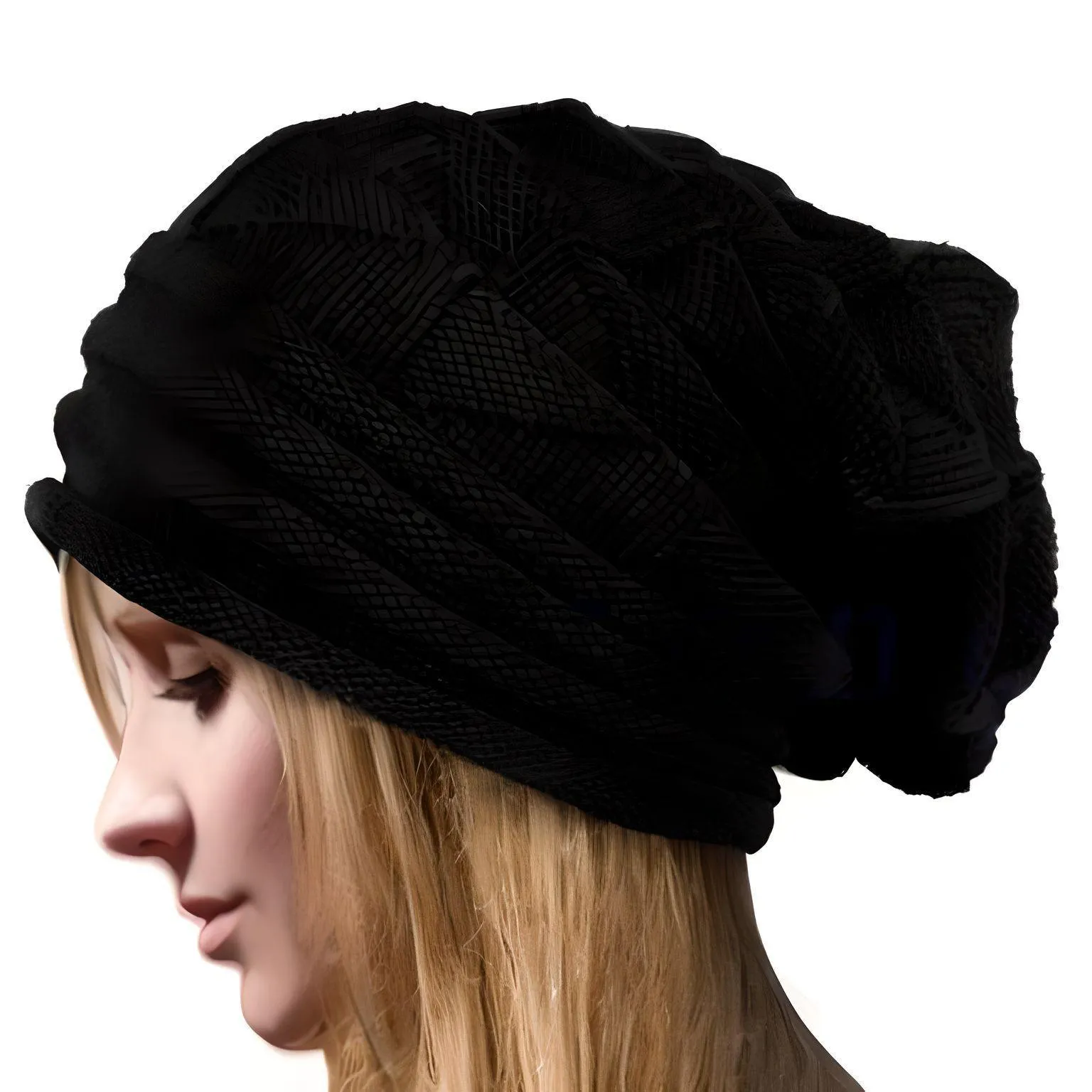 Knitted Women's Baggy Beanie Hat