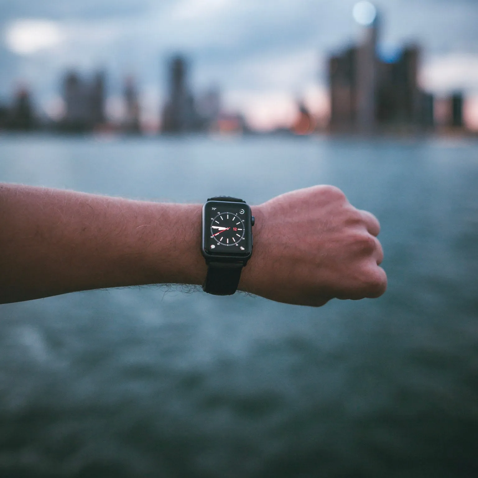 Leather Apple Watch Strap - Matte Black