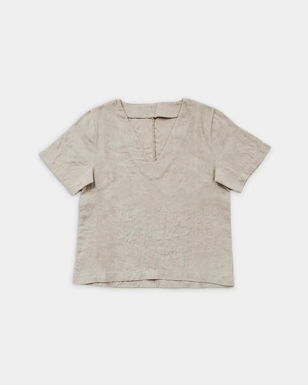 Linen V-Neck Top - 100% European Flax Linen