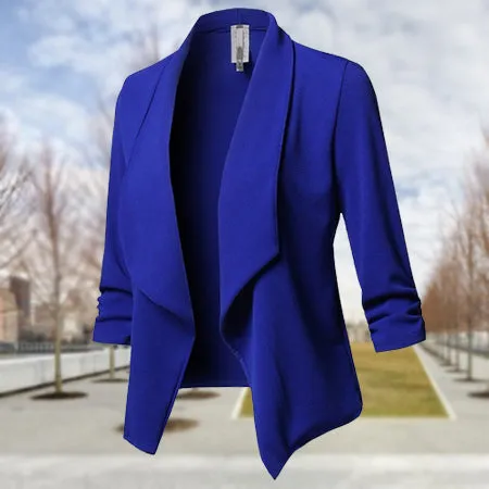 Long Sleeve Pleated Blazer