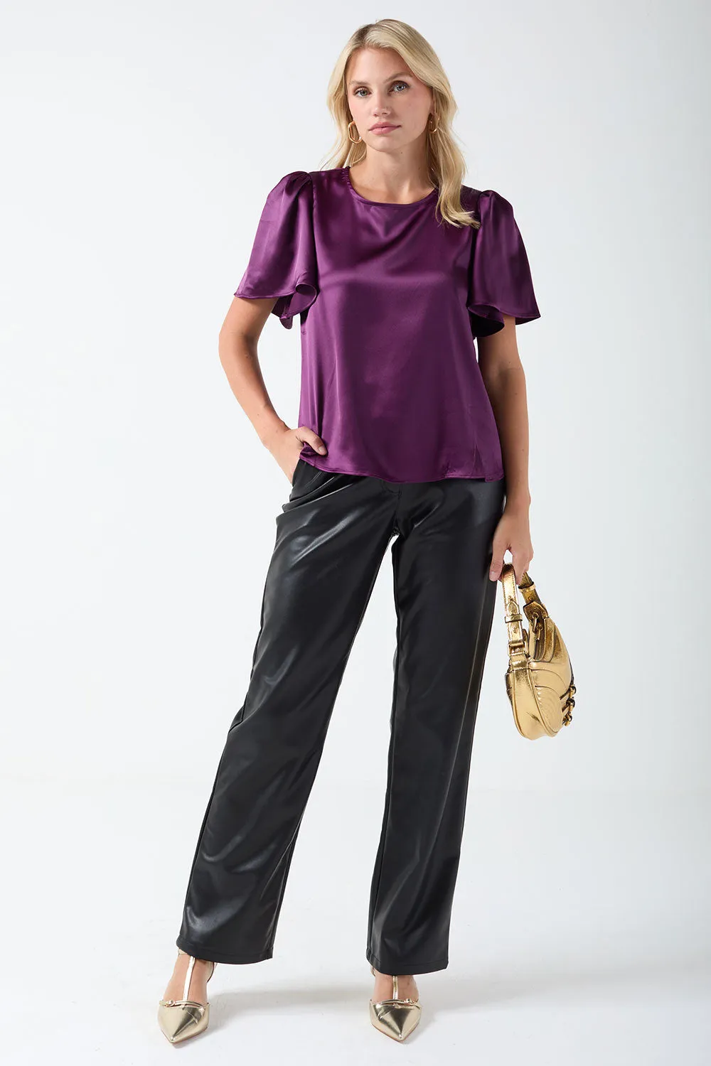 Marc Angelo Satin Blouse