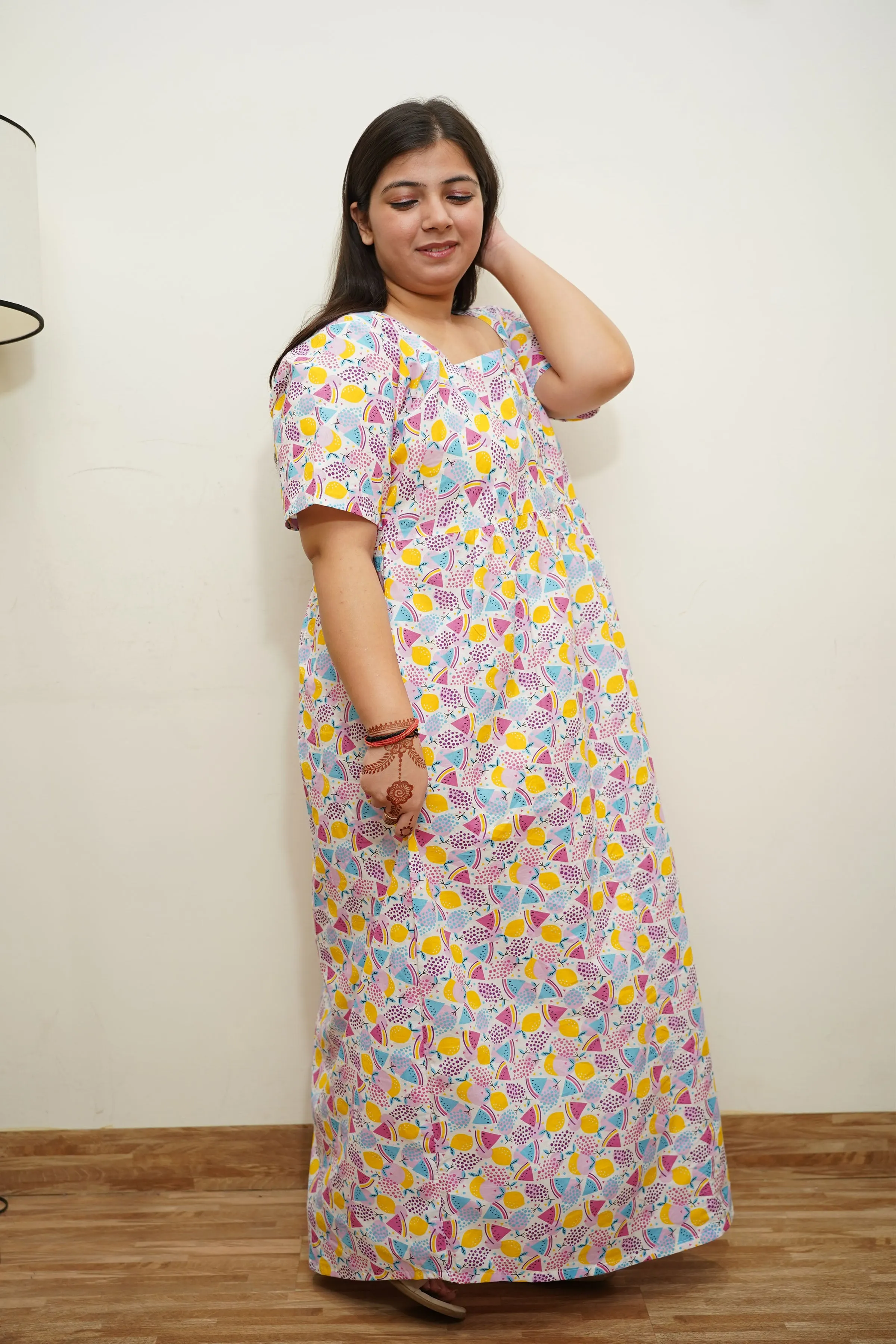 Melon Magic Cotton Night Gown