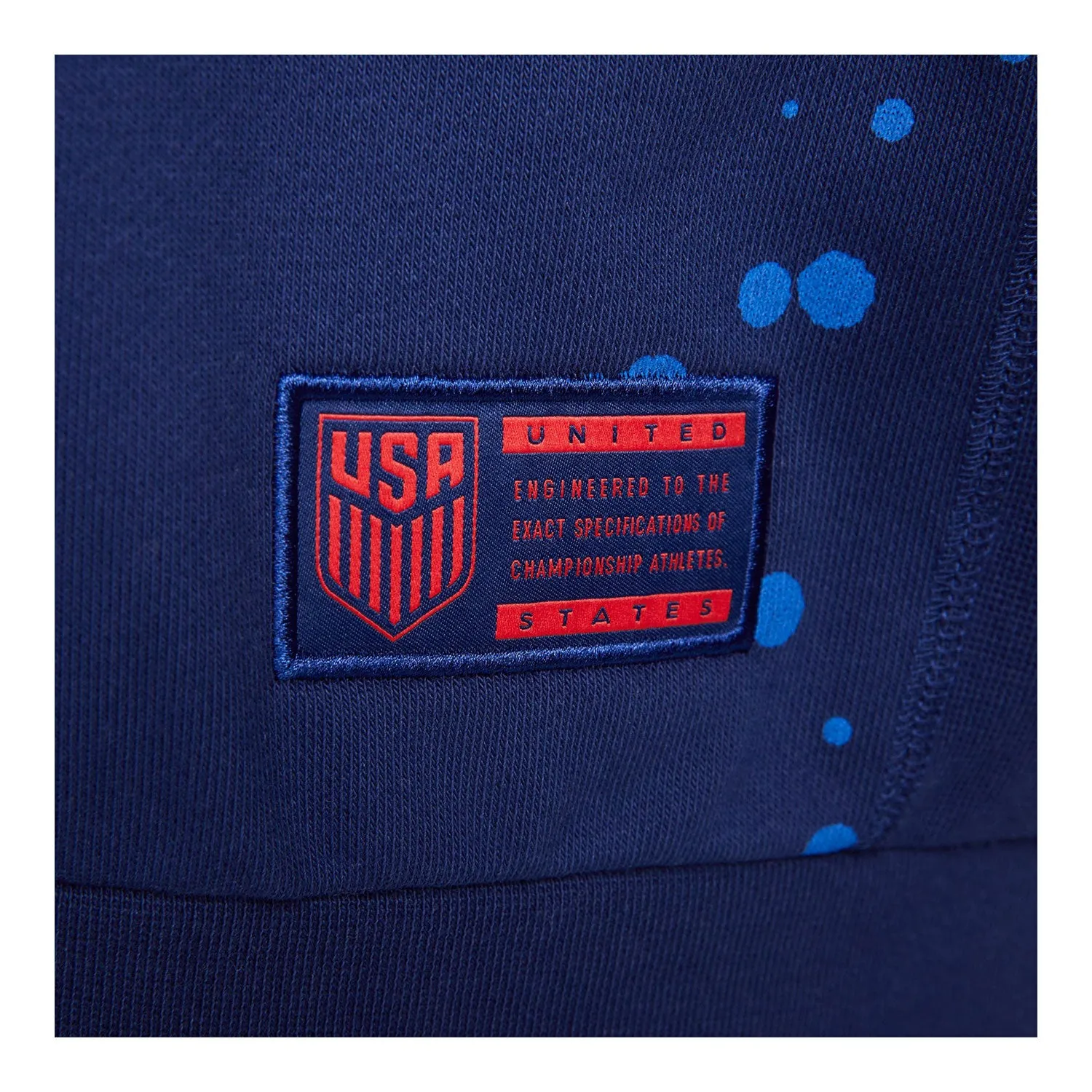 Men's Nike USA 2023 Splatter Crest Blue Hoodie