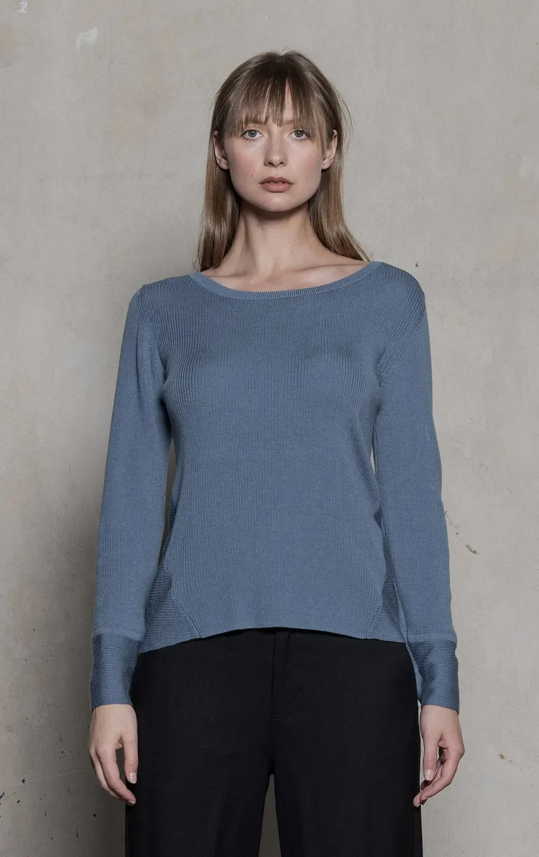 MERINO RIBBED PULLOVER - CLEARANCE