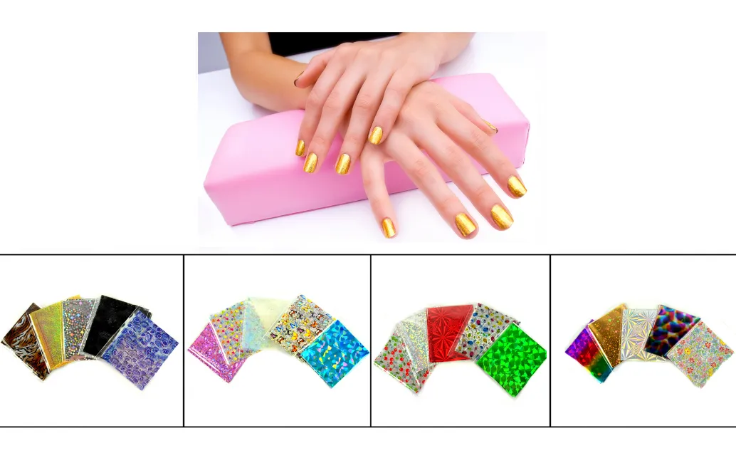 NailFash Assorted Nail-Foil Star Shine Nail Art - 36 packets