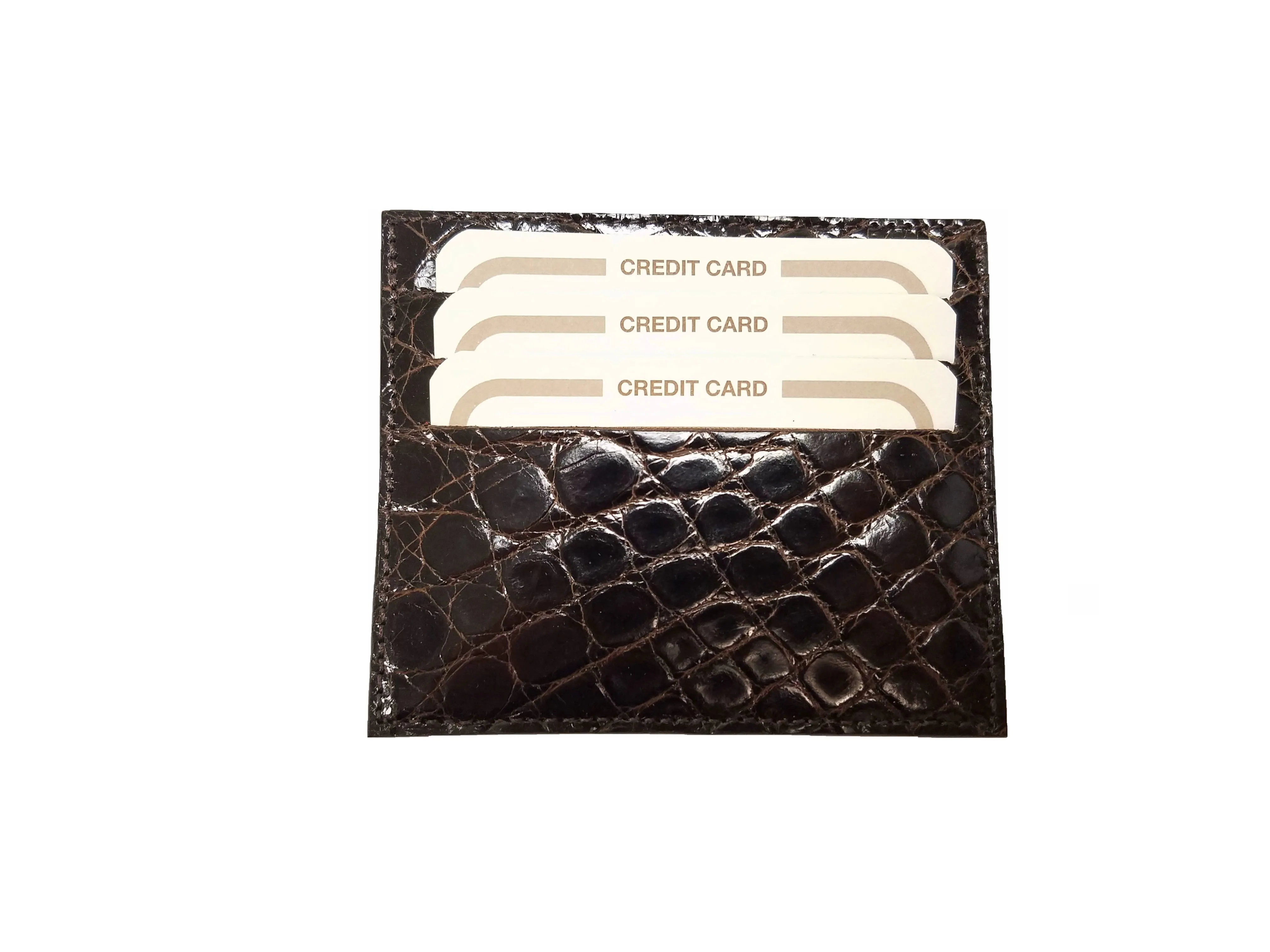 O-81-550 Caiman Card Holder-Nicotine