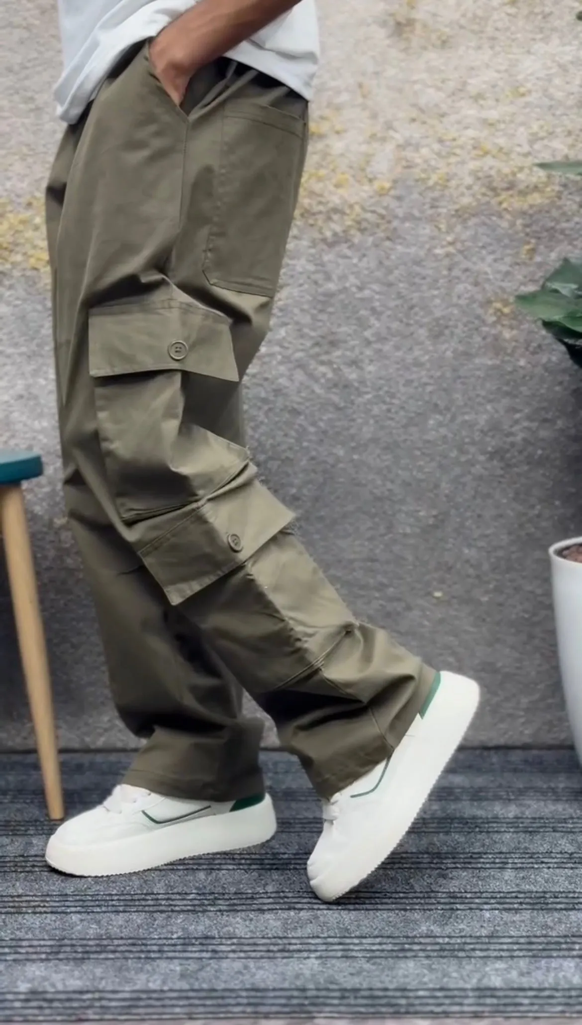 Olive Green Unisex Cargo Pants