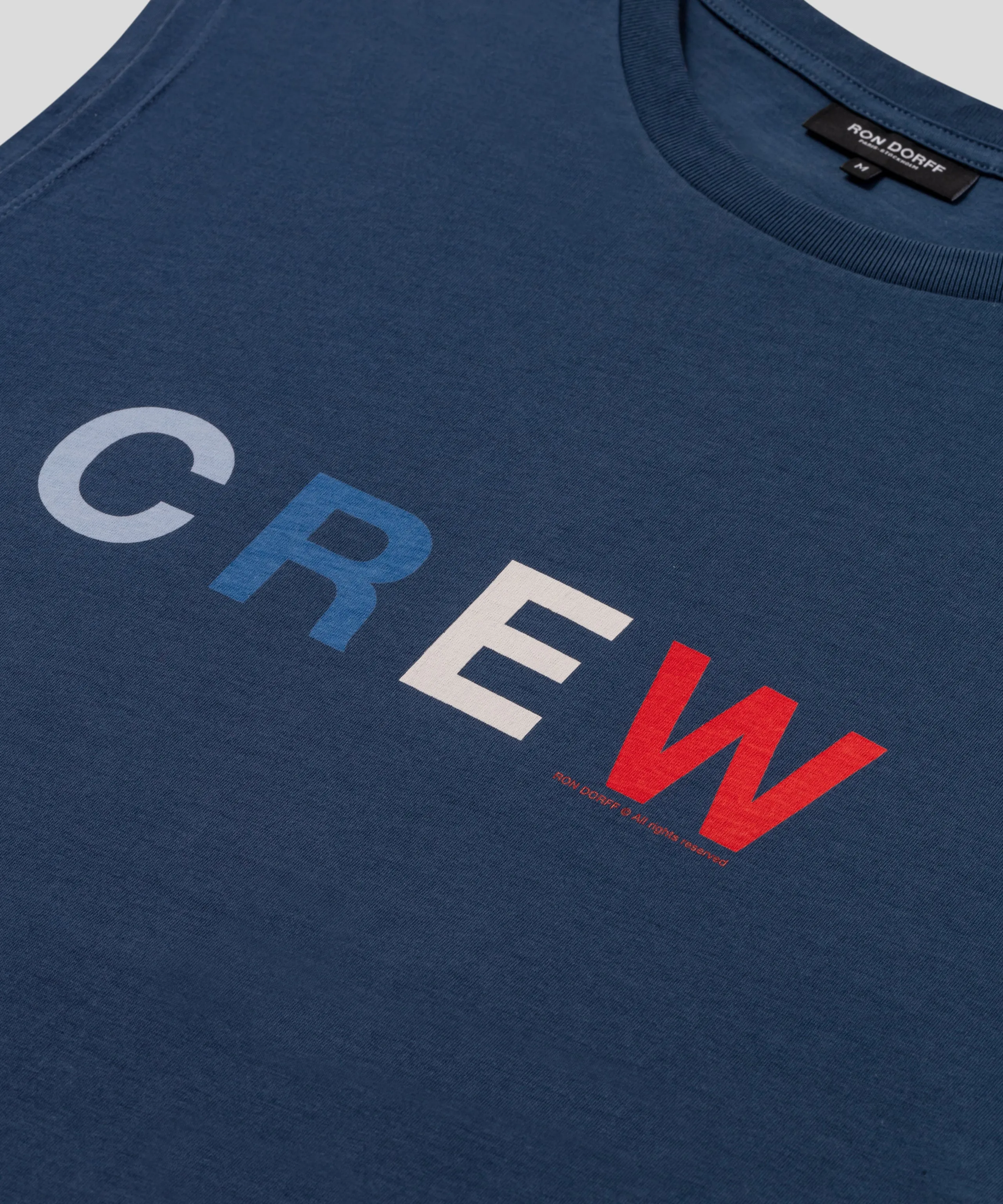 Organic Cotton Sleeveless T-Shirt "CREW": Deep Blue