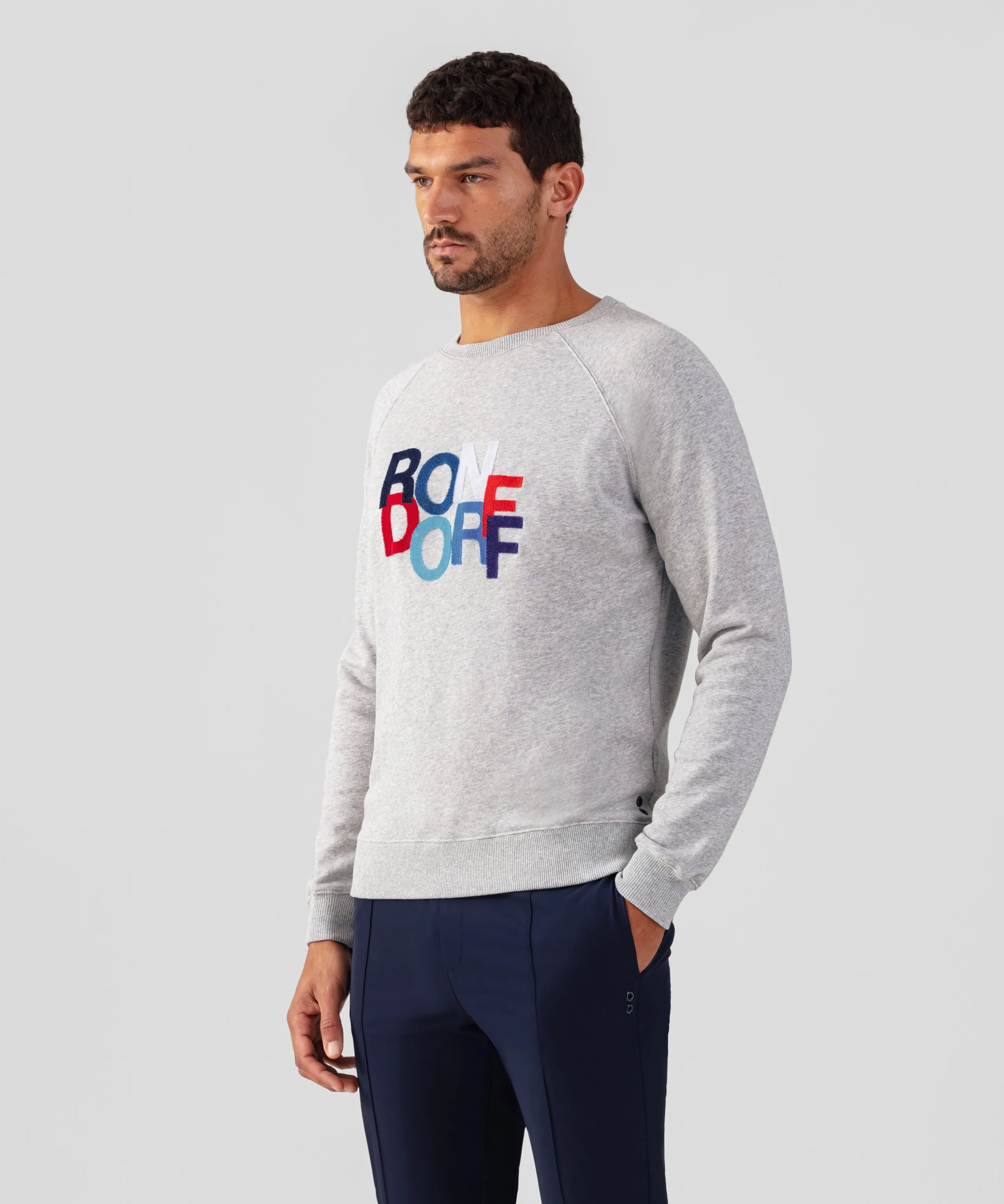 Organic Cotton Sweatshirt "RONDORFF": Heather Grey