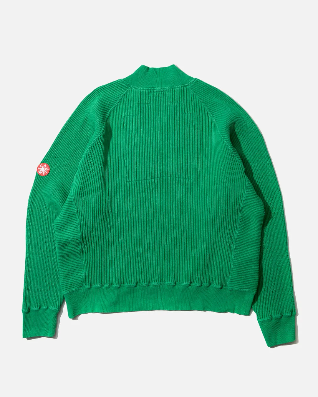 Overdye Wide Rib Cut Zip Half - Green