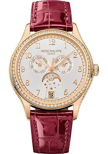 Patek Philippe 38mm Ladies Annual Calendar Complications Watch Sunbrust Dial 4947R